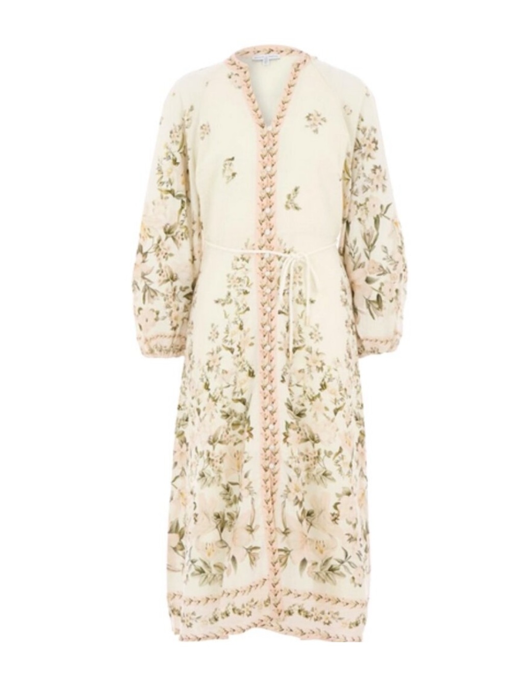 ❗️Calypso St. Barth Cream Floral Embroidered Midi Dress NWT $425! - Picture 5 of 9